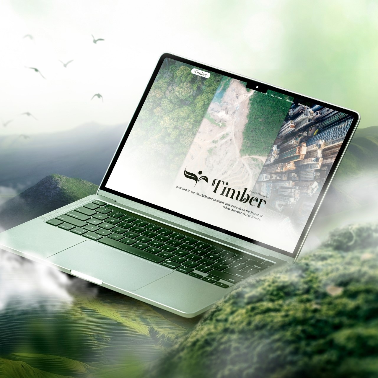 Timber forest conservation web project preview